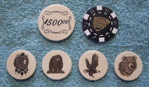 Lucky Poker Chip Style Card Protectors